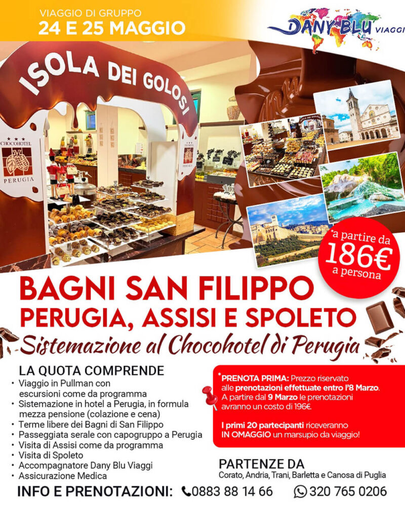 Bagni San Filippo, Perugia, Assisi e Spoleto